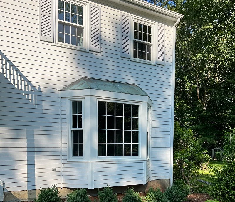 Exterior of this bay window is all rot free PVC